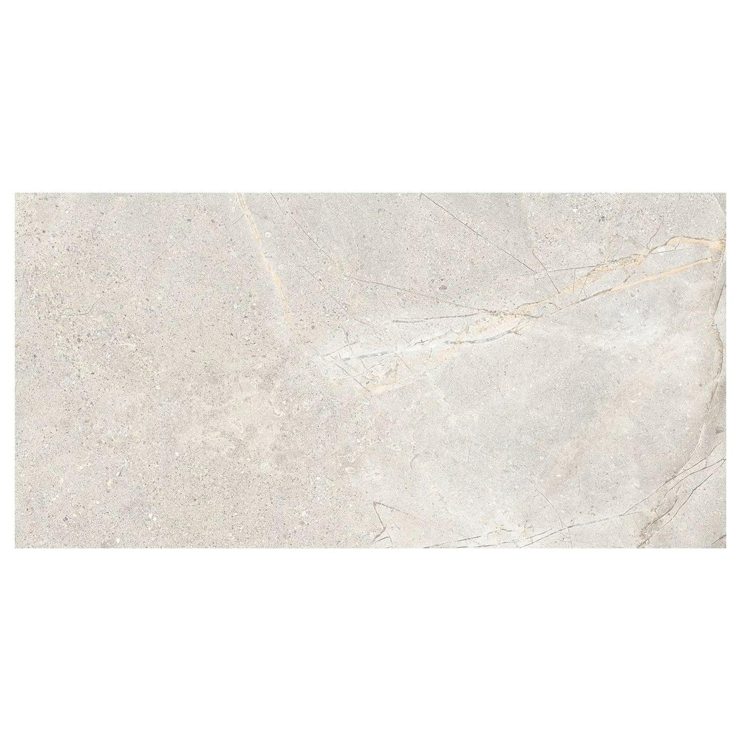 Steinoptik Fliese Crust Light Grey 60 x 120 cm