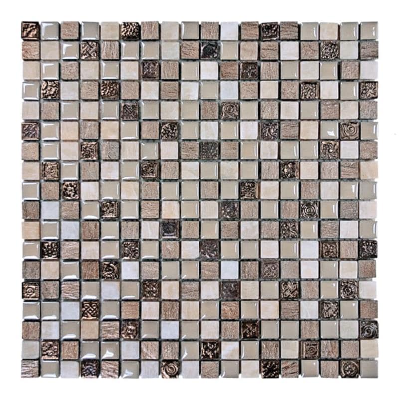 Bellino-3 crema anticato 1,5 x 1,5 cm Mosaikfliesen