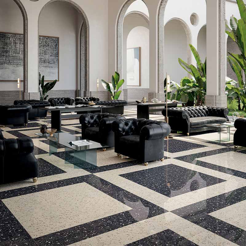 gigacer Inclusioni Classico Nero Lev 120 x 120 cm