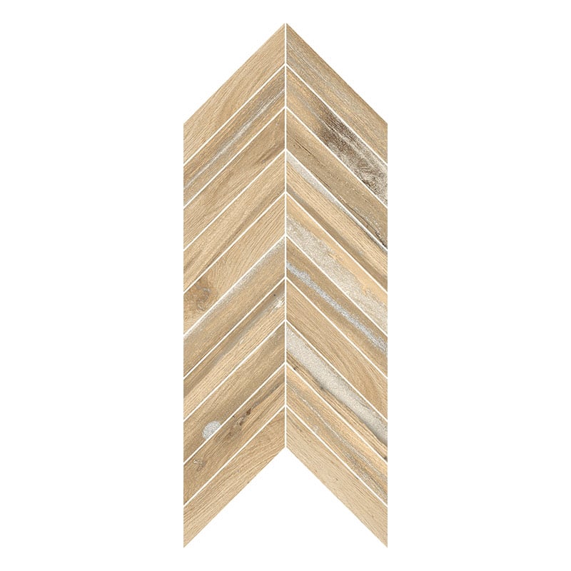 Rondine Infusion Birch Chevron Mosaikfliesen Holzoptik