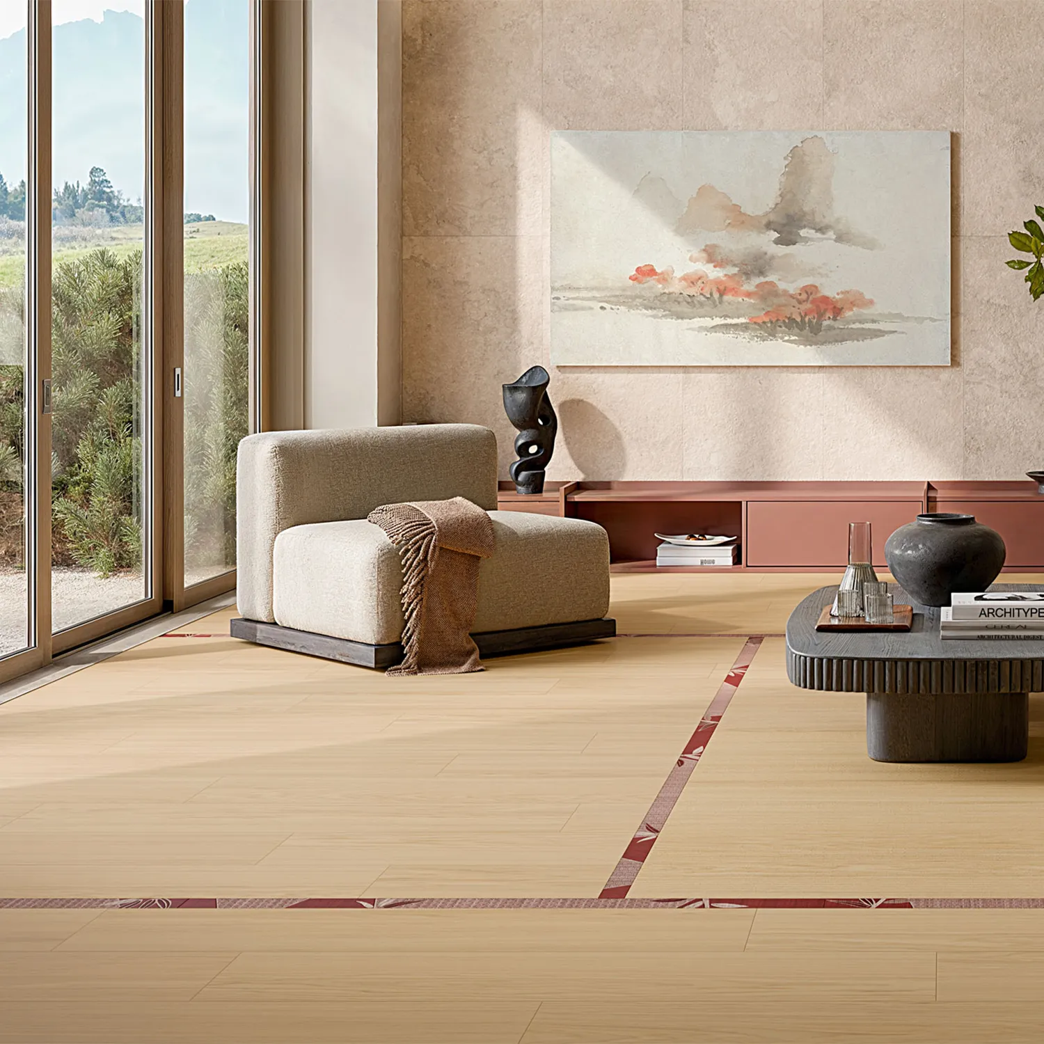 Holzoptik Fliese Oku Modern Honey 20 x 120 cm
