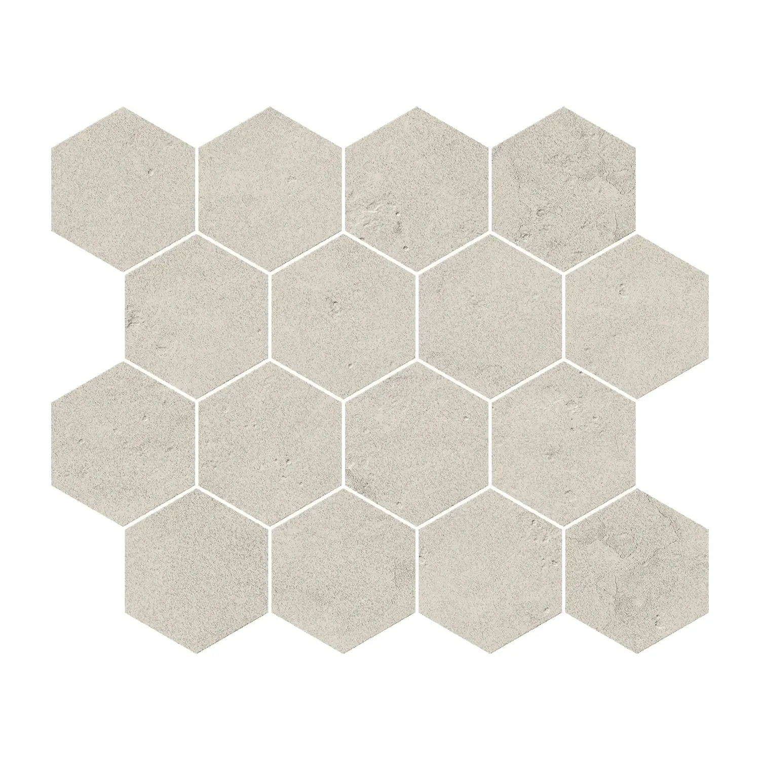 Steinoptik Mosaikfliesen Portland Bianco Esagona