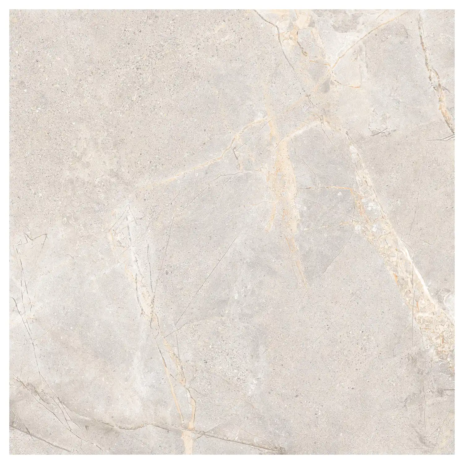 Steinoptik Fliese Crust Light Grey 120 x 120 cm