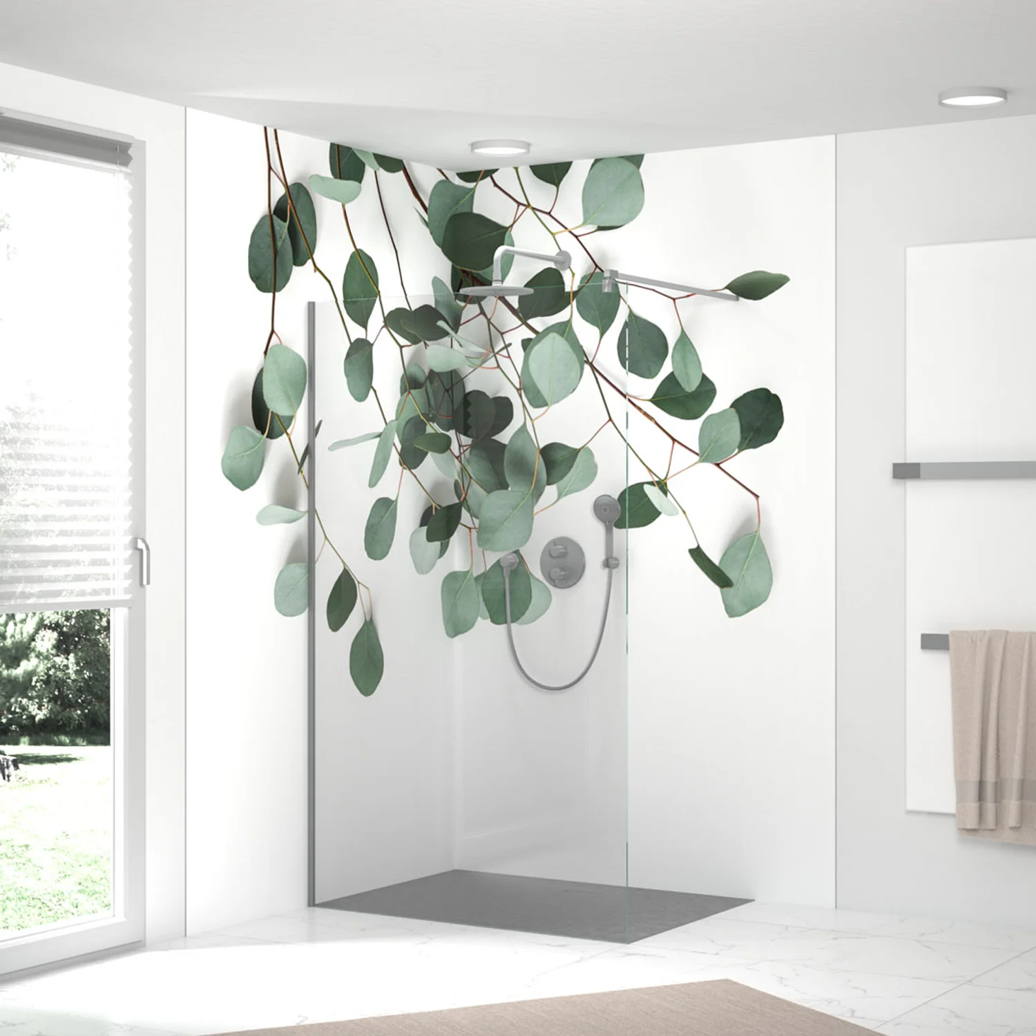 HSK RenoDeco Fotodruck Duschrückwand Eukalyptus 52