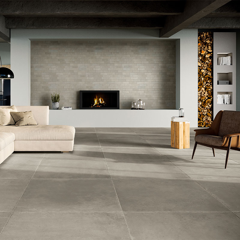 Steinoptik Bodenfliese Castelli Ecru 80 x 80 cm