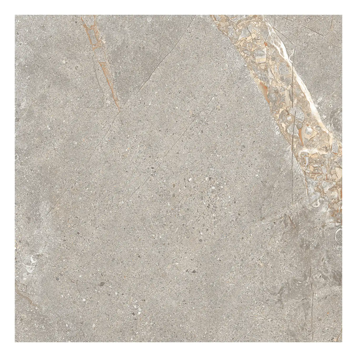 Steinoptik Fliese Crust Taupe R11 60 x 60 cm