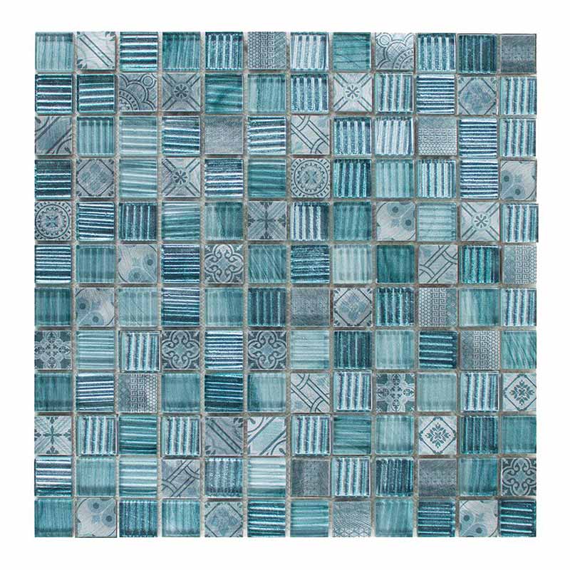 Nobile-2 azzurro 2,3 x 2,3 cm Mosaikfliesen