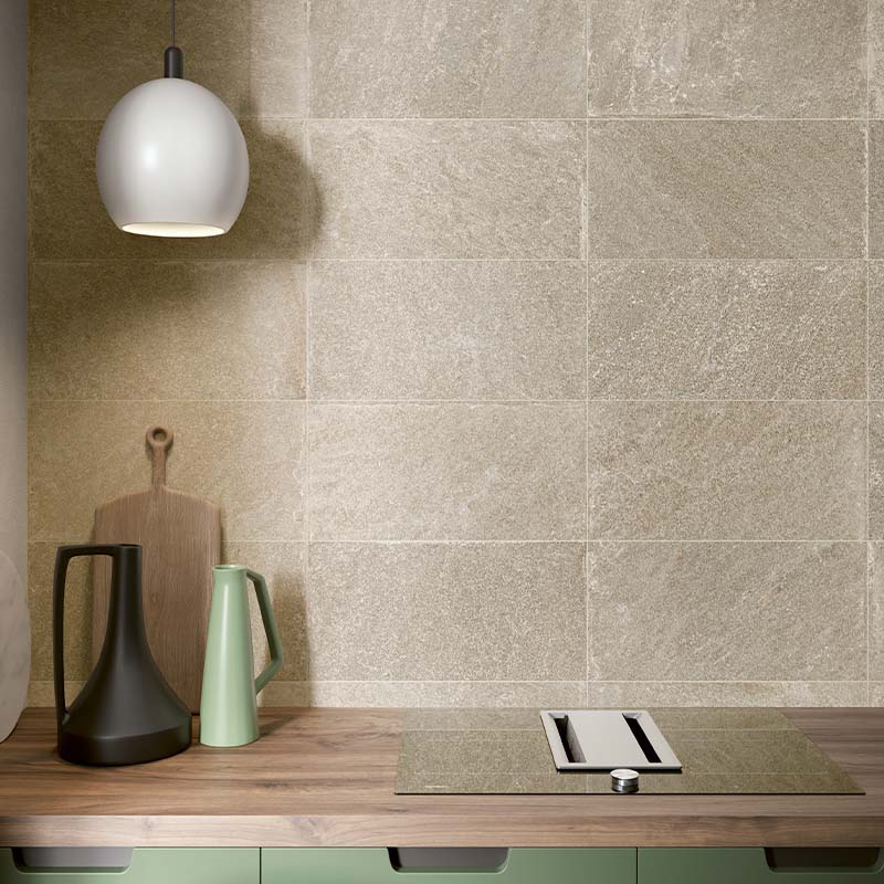 Steinoptik Bodenfliese Quarzite Beige 30 x 60 cm