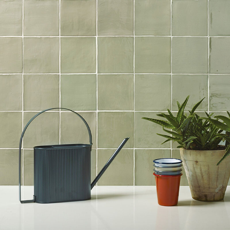 Zellige Wandfliese Fes Menta Lux 13 x 13 cm