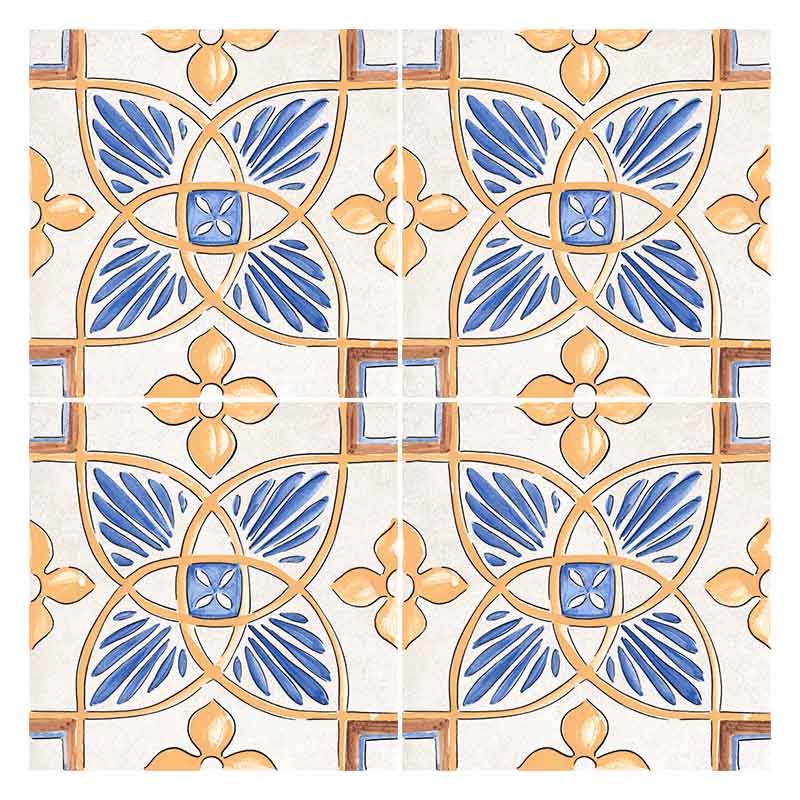Cotto Bodenfliese Etrusche Decoro C 20,3 x 20,3 cm