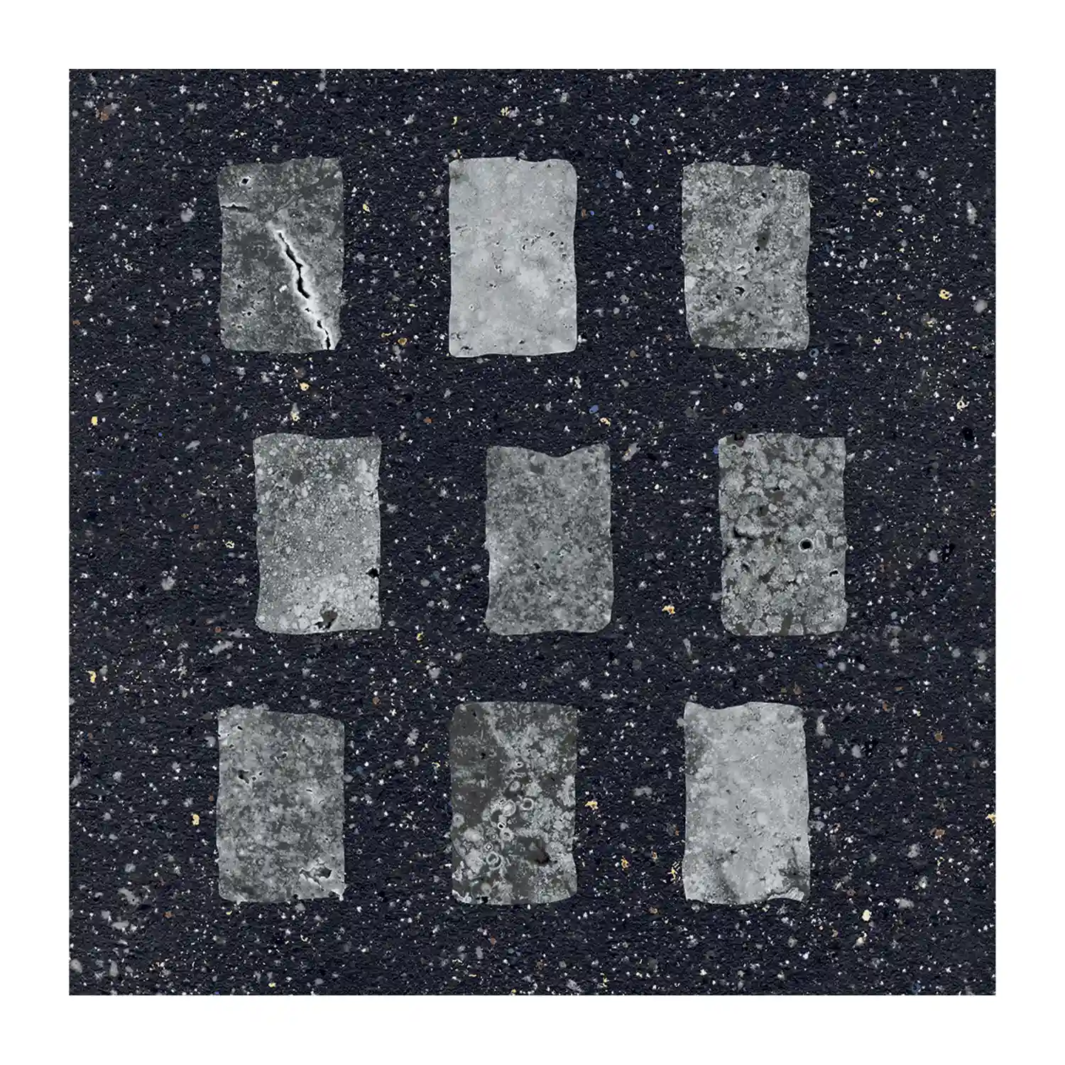 Fliese CIR Forever Color Gemstone Black Mix 20 x 20 cm