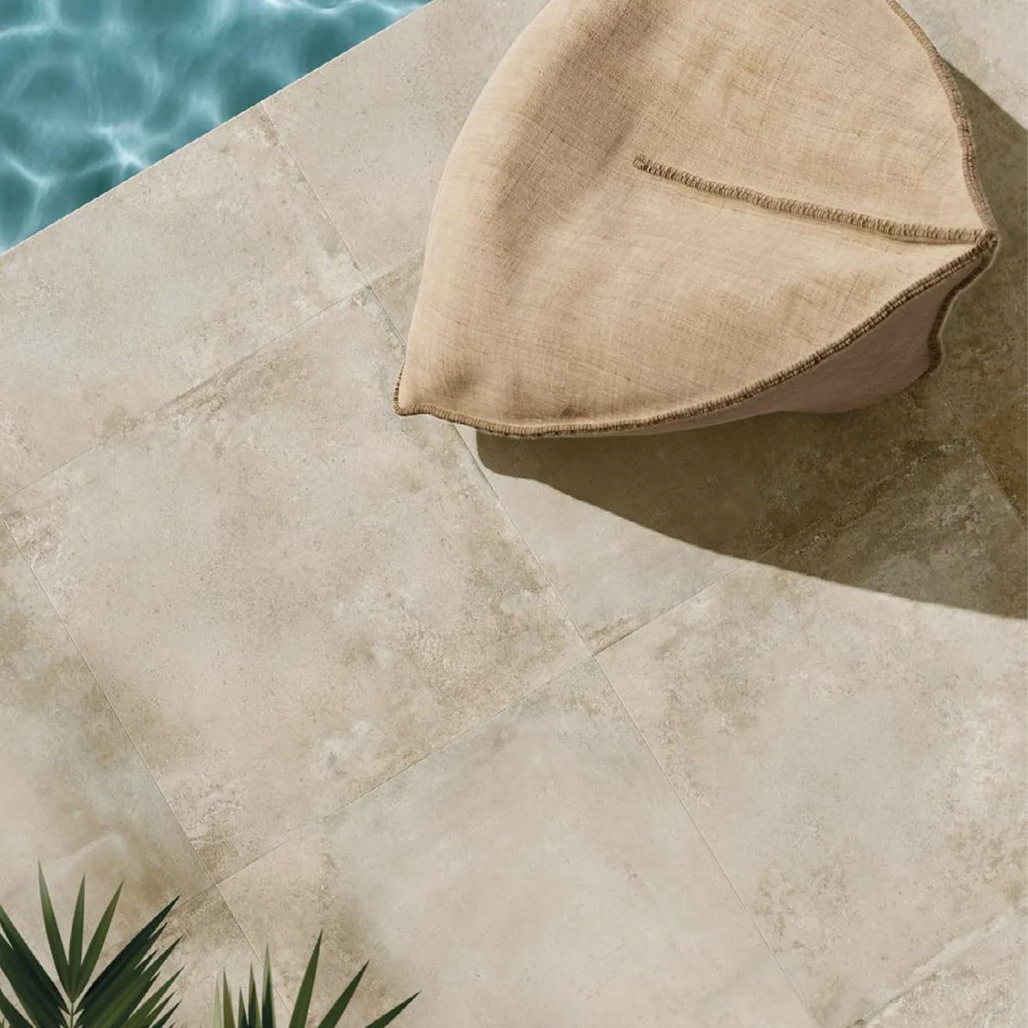 Betonoptik Terrassenplatte Urbanica Sand 90 x 90 cm
