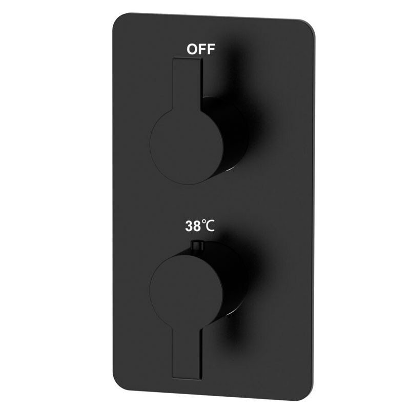 Avenarius Linie 230 Black Brause-Thermostat 2 Wege Unterputz