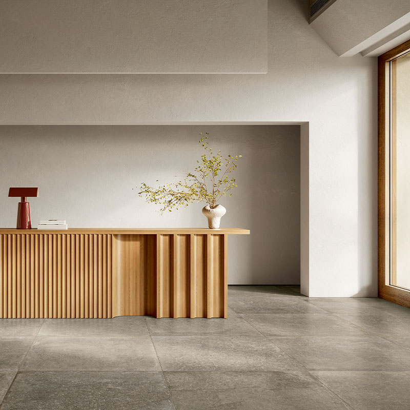Rustikale Steinoptik Fliese Stone Design Grey 100 x 100 cm