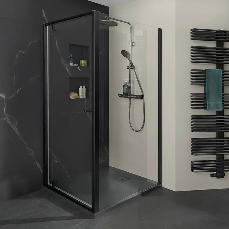 HSK RenoDeco Duschrückwand Marmor, Carrara Schwarz