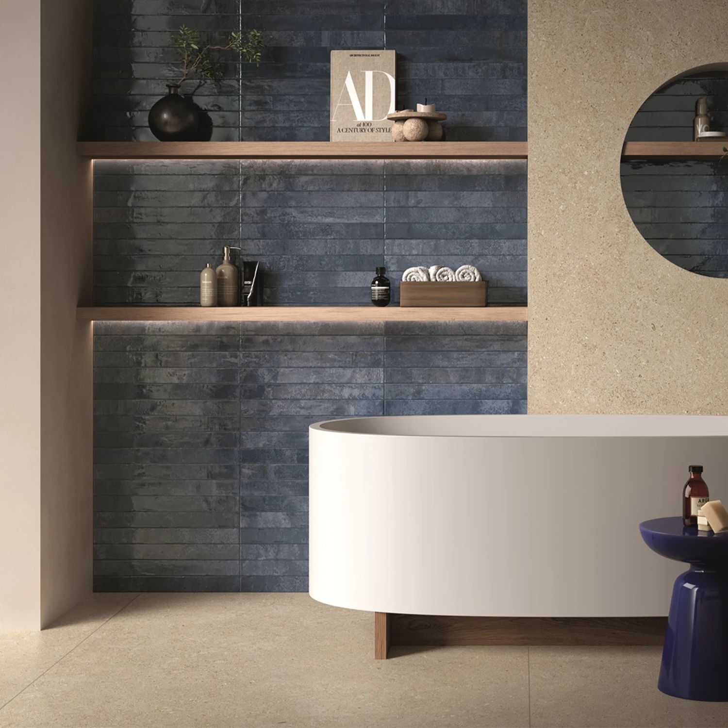 Brick Fischgrät Fliese Glow Oregon 4,8 x 45 cm