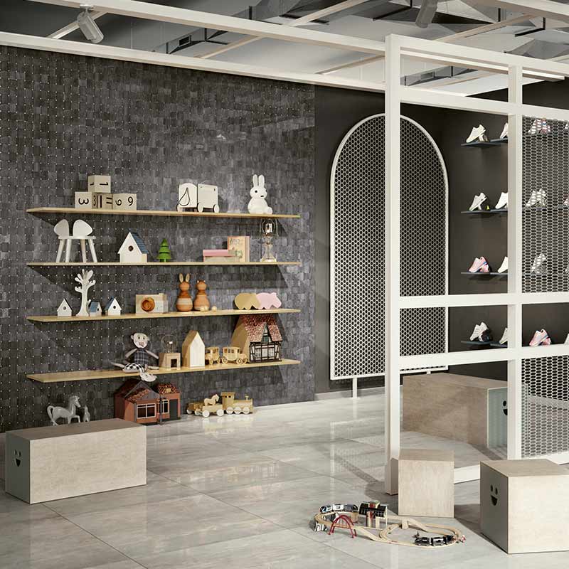 Serenissima Fossil Mosaico Basket Piombo Lux Mosaikfliesen