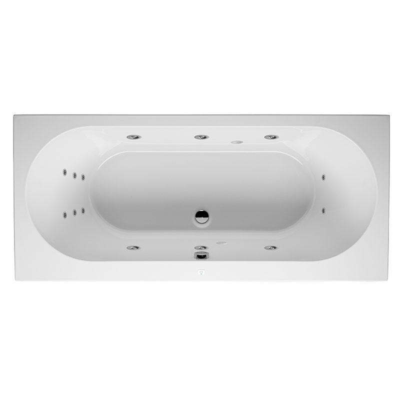 Riho Carolina Whirlpool Badewanne 180 x 80 cm Flow Links