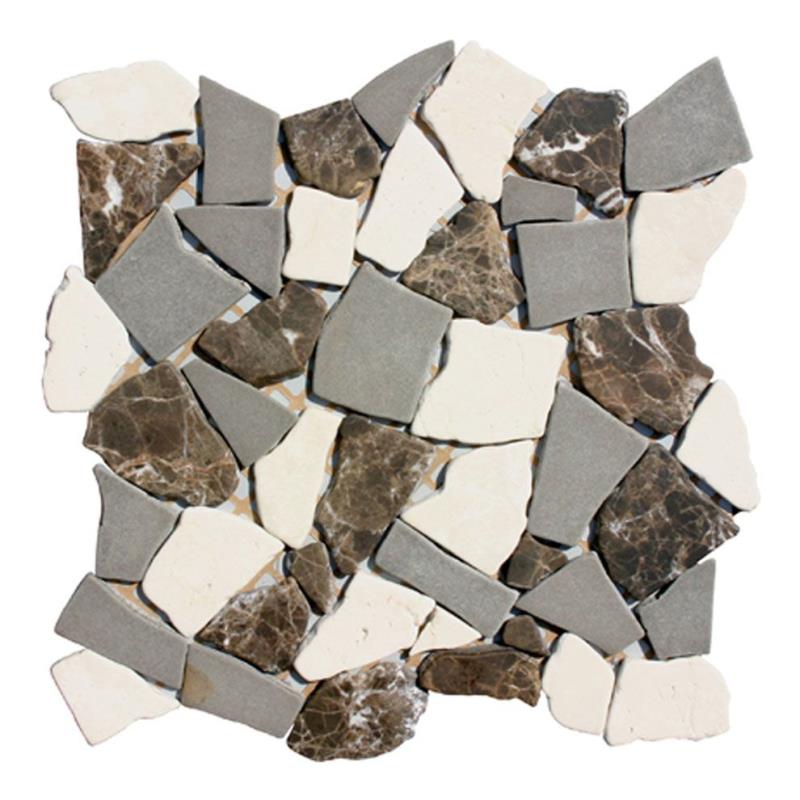 Palladio Mix-GBE matt 2 - 5 cm Bruchmarmor Mosaikfliesen