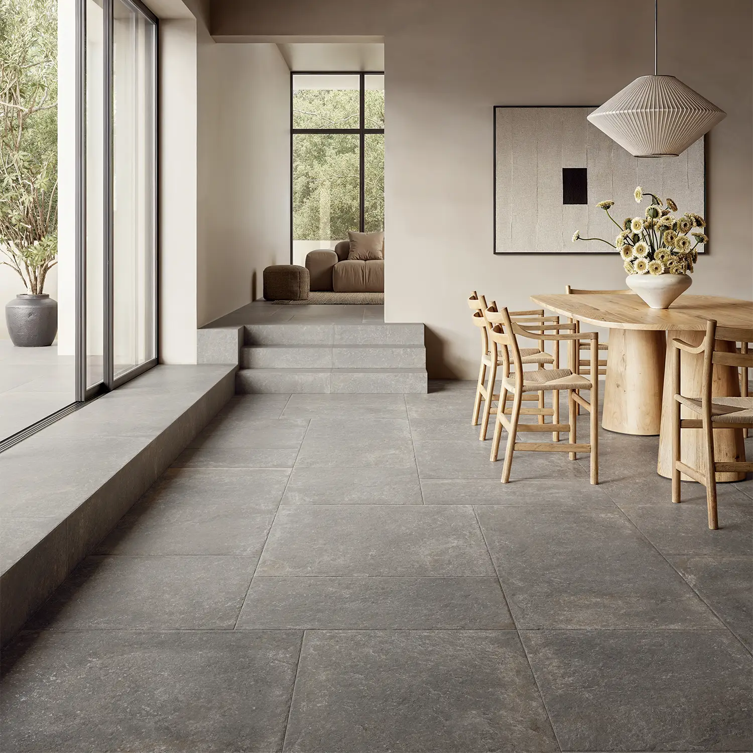 Rustikale Steinoptik Bodenfliese i-stone Grey 60 x 120 cm
