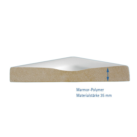 HSK Plan Duschwanne Marmor-Polymer 80 x 80 cm
