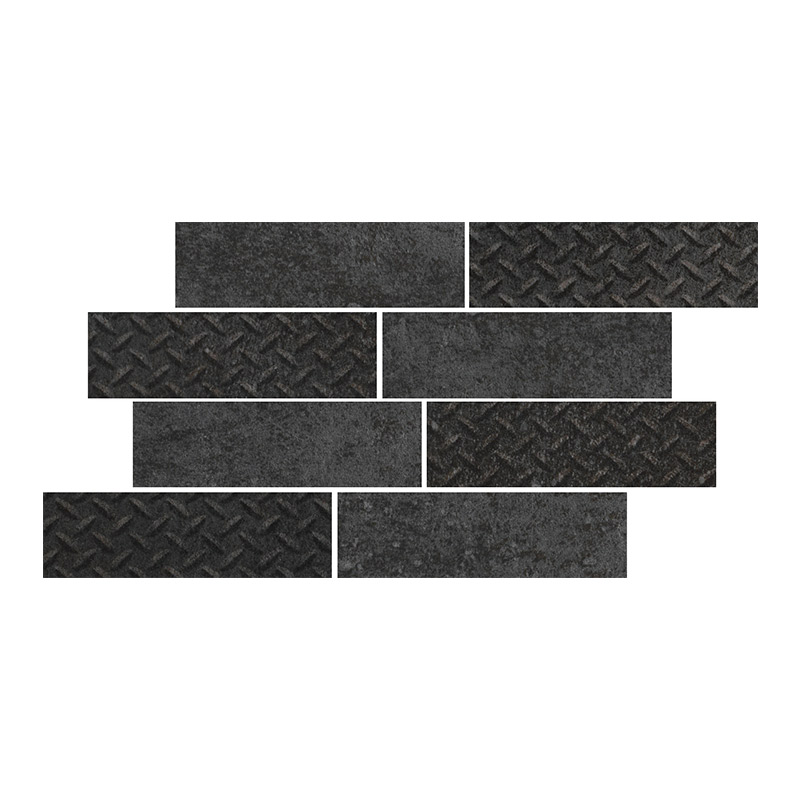 Cercom Temper Coal Mosaico Bricks Mosaikfliesen
