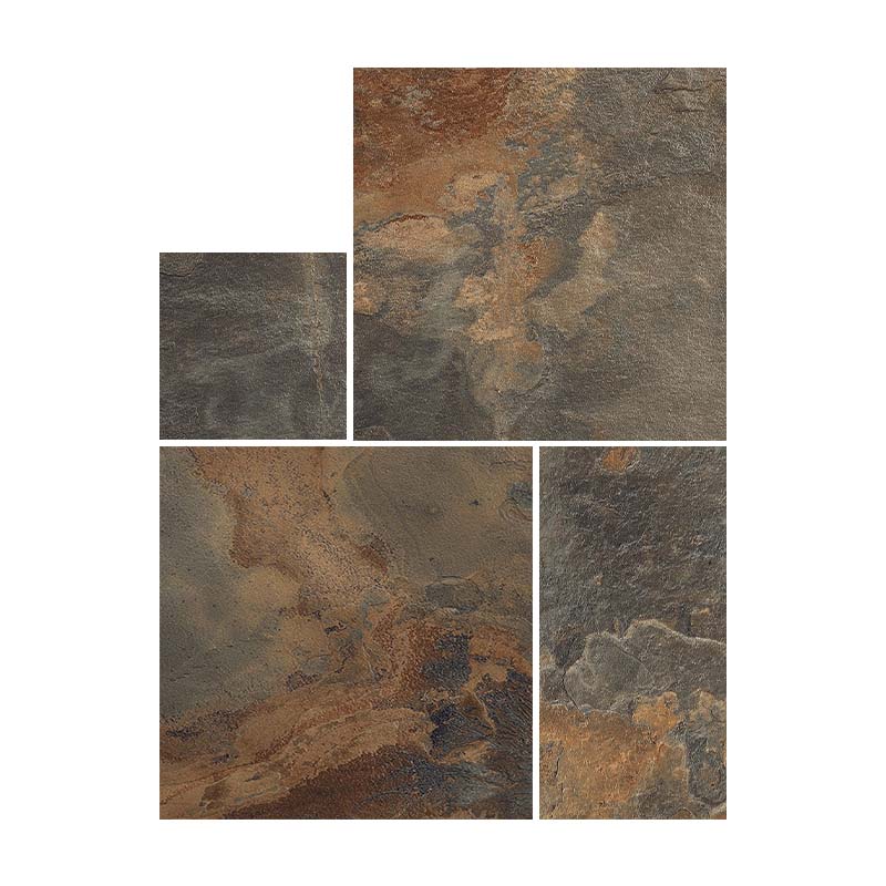 Römischer Verband Schieferoptik Slate Flame B