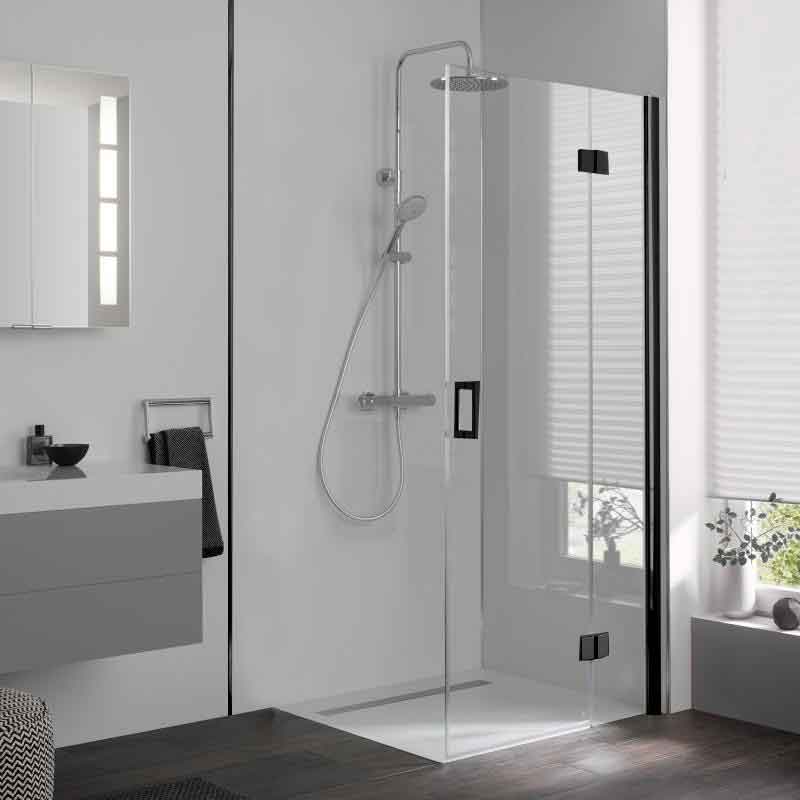 HSK Aperto Drehtür pendelbar an Nebenteil für Seitenwand