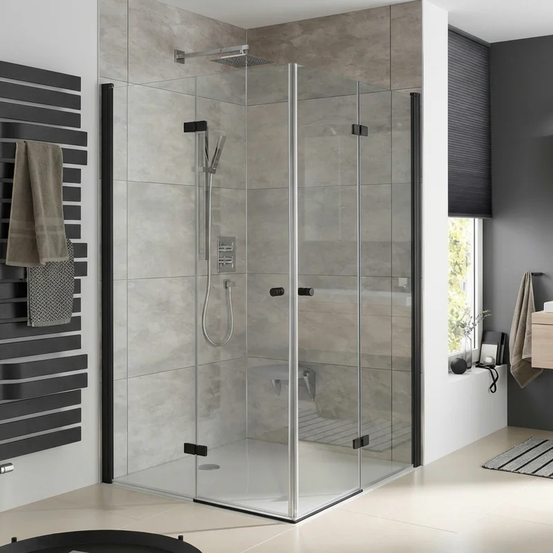 HSK Atelier Plan Eckeinstieg mit Drehfalttür 100 x 100 cm