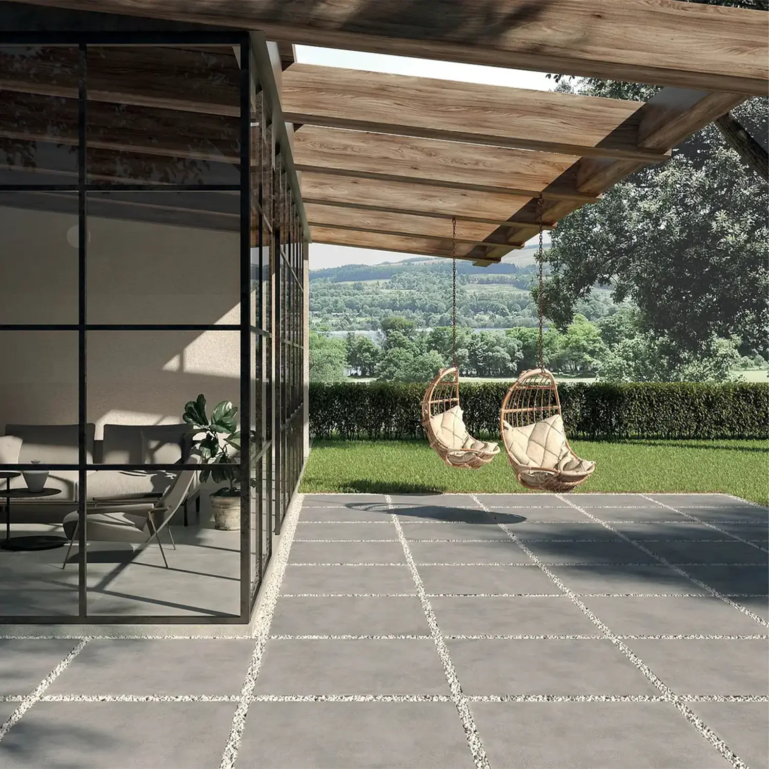 Betonoptik Terrassenplatte City Grigio 90 x 90 cm