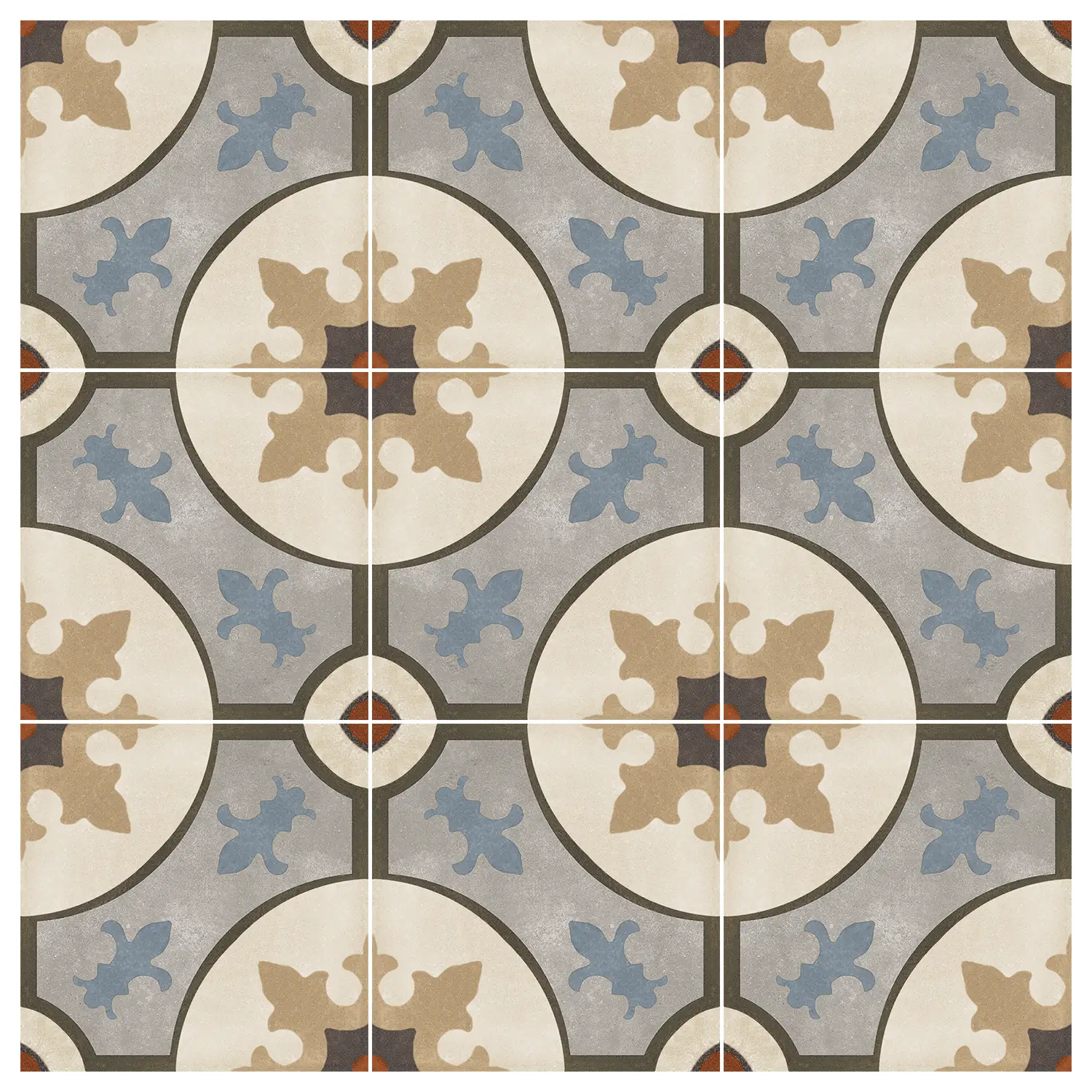 Jugendstil Fliese Design Evo Palazzo Ducale C 20 x 20 cm
