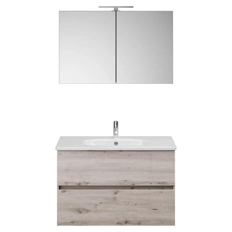 Burgbad Rocio Badmöbel Set 100 cm mit Spiegelschrank