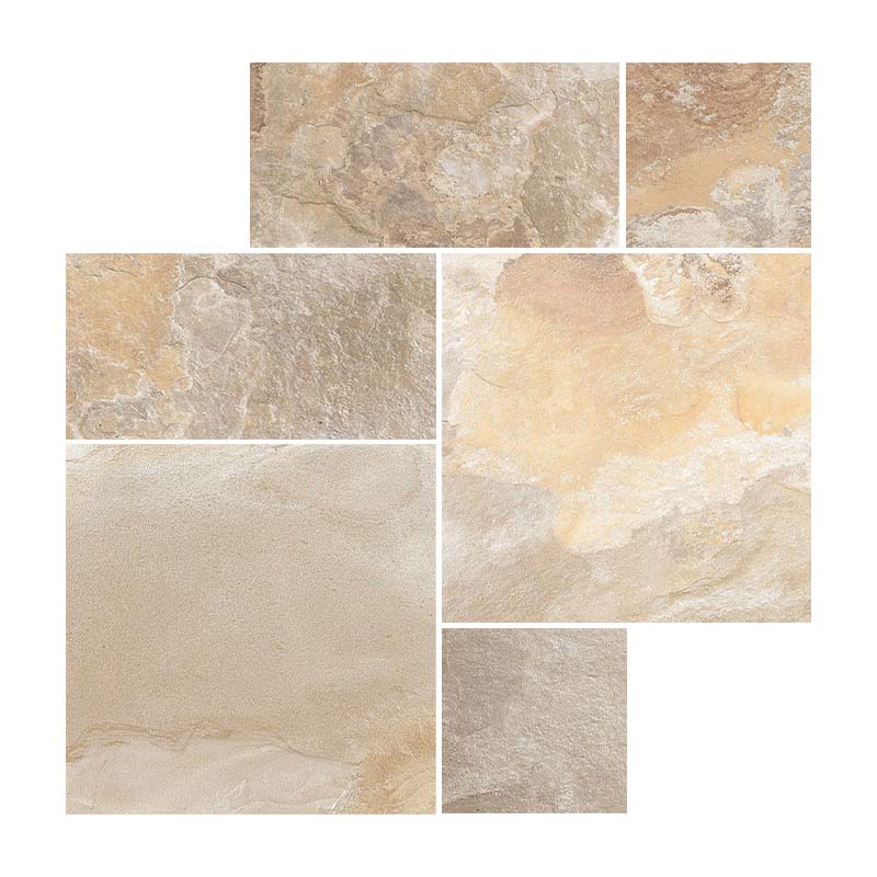 Römischer Verband Schieferoptik Slate Gold C