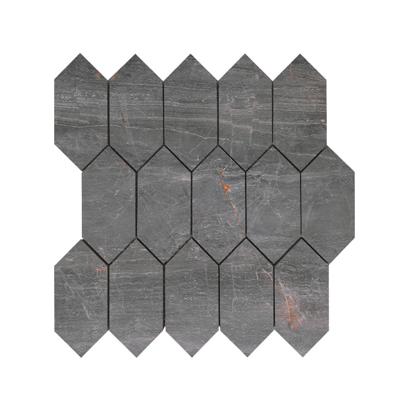 Serenissima Fossil Mosaico Losanga Piombo Lux Mosaikfliesen