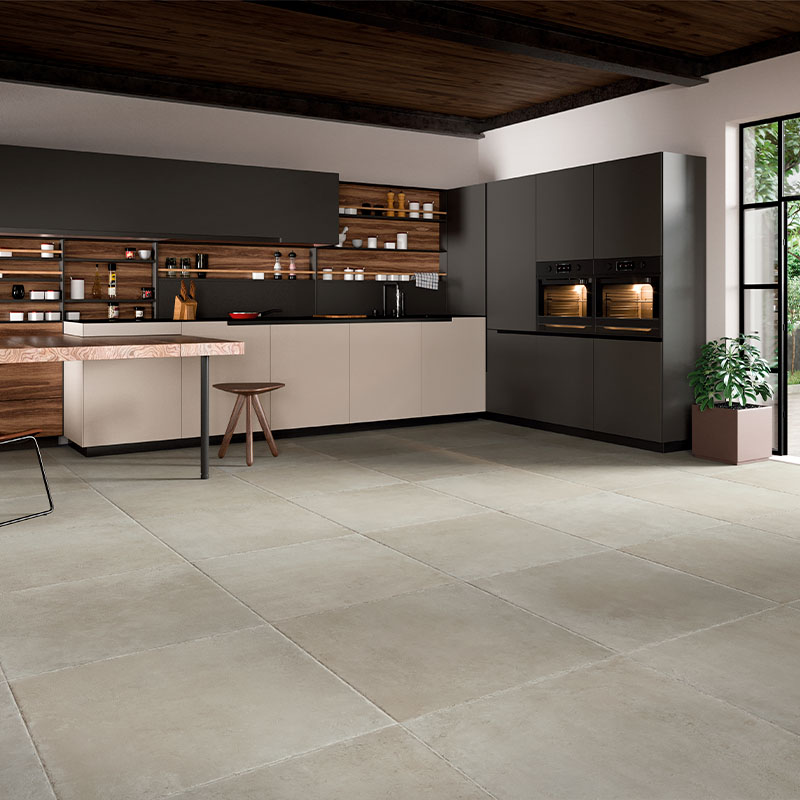 Steinoptik Bodenfliese Castelli Ecru 80 x 80 cm