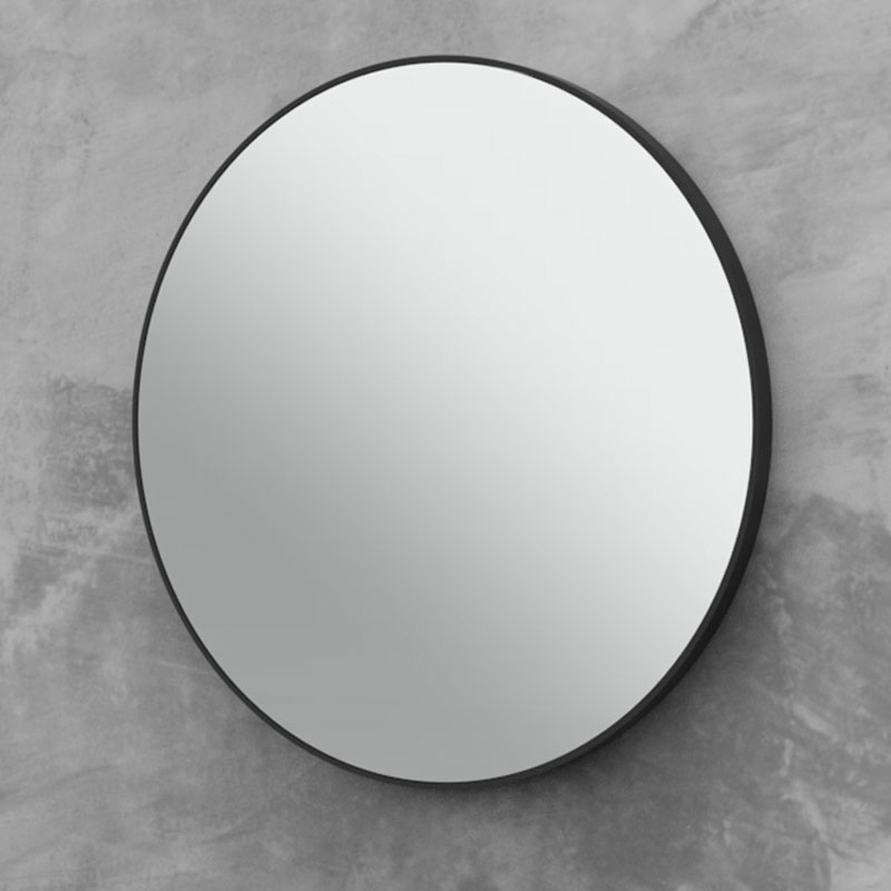 KOH-I-NOOR Serie T Cornice Nera runder Spiegel 70 cm