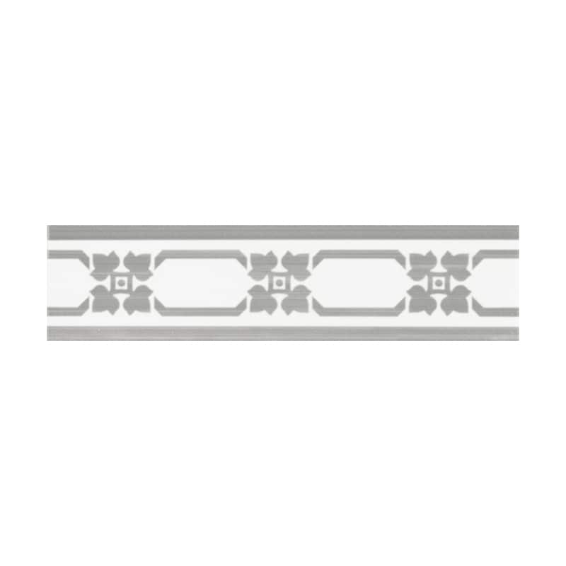 Bordüre Listello Grazia Cottage Grigio 5 x 20 cm