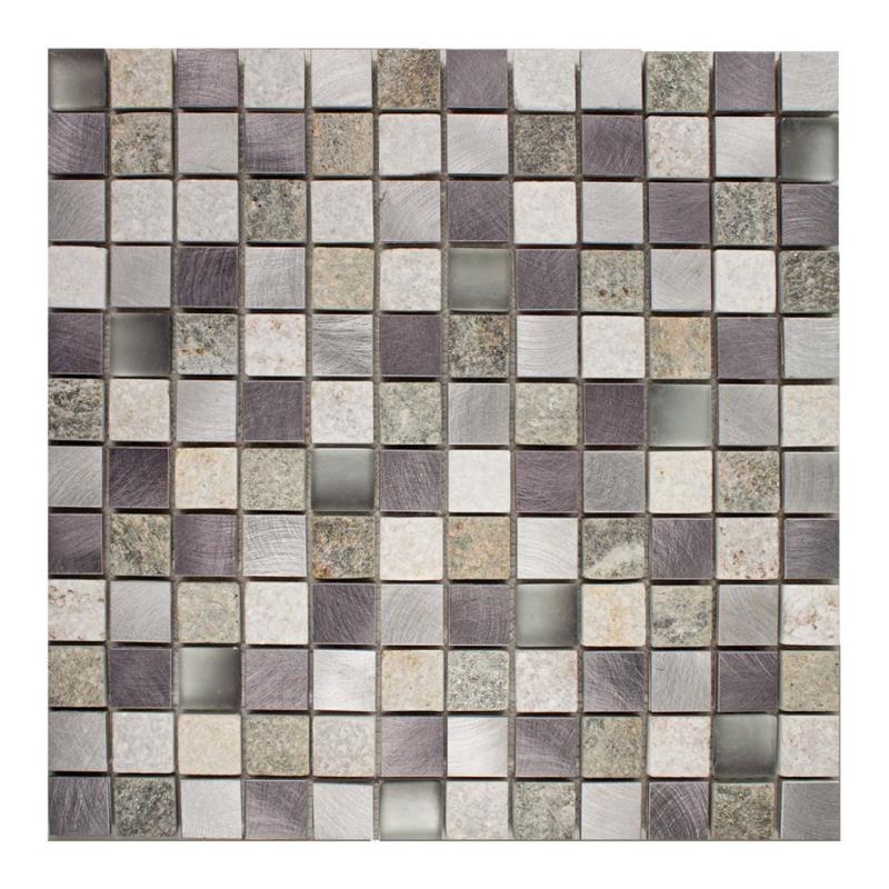 Mix-Quarzo-1 grigio 2,3 x 2,3 cm Mosaikfliesen