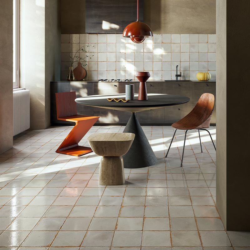 CIR Cotto del Campiano Bianco Antico 20 x 20 cm Musterfliese