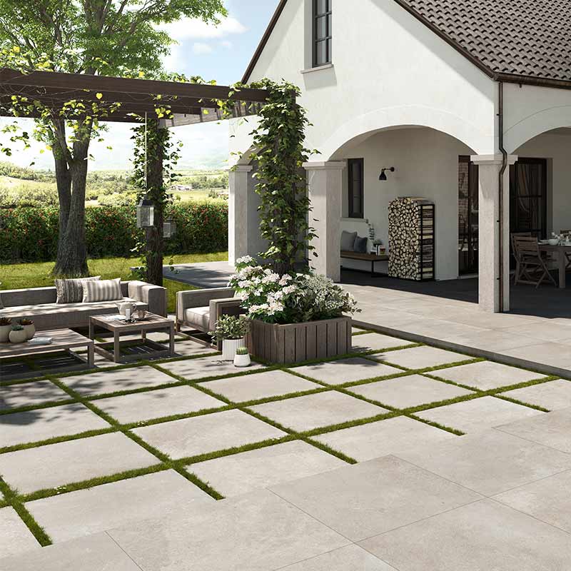 Dom Ceramiche Mas de Provence Cloud 90 x 90 cm Terrassenplatte