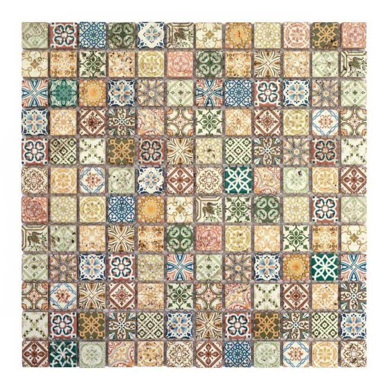 Mini Patchwork-1 colorato 2,3 x 2,3 cm Mosaikfliesen