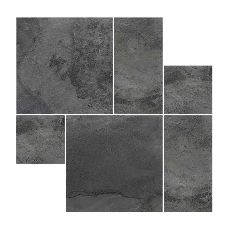 Römischer Verband Schieferoptik Slate Dark A