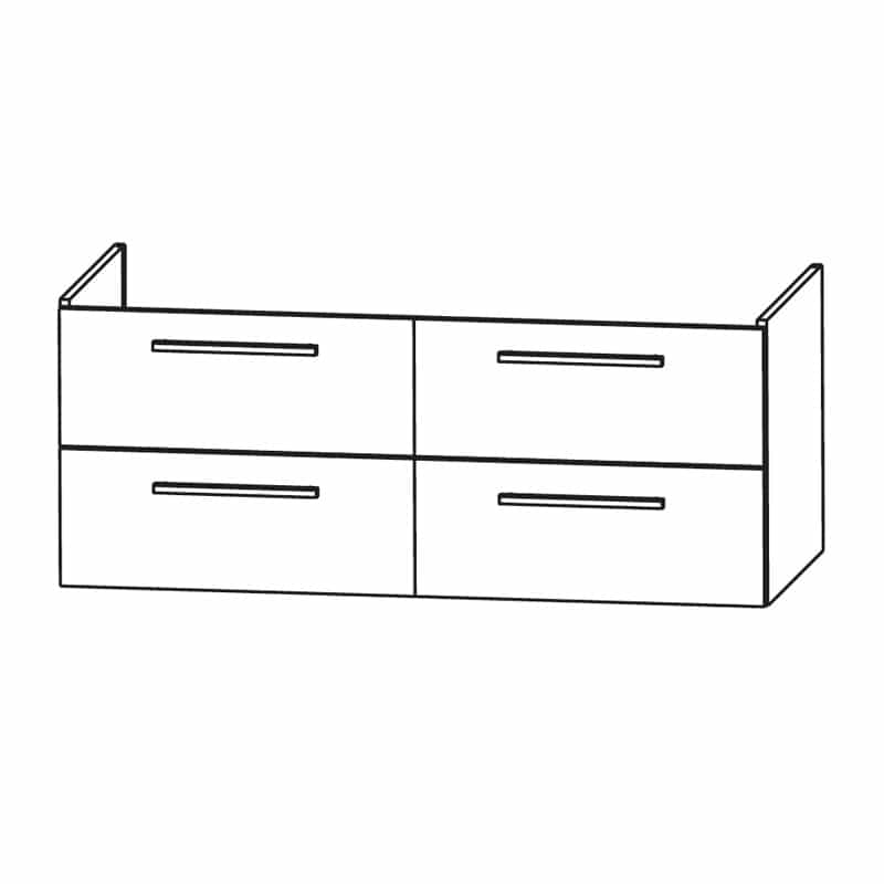 Laguna Magic Waschtischunterschrank 4 Auszüge für Venticello