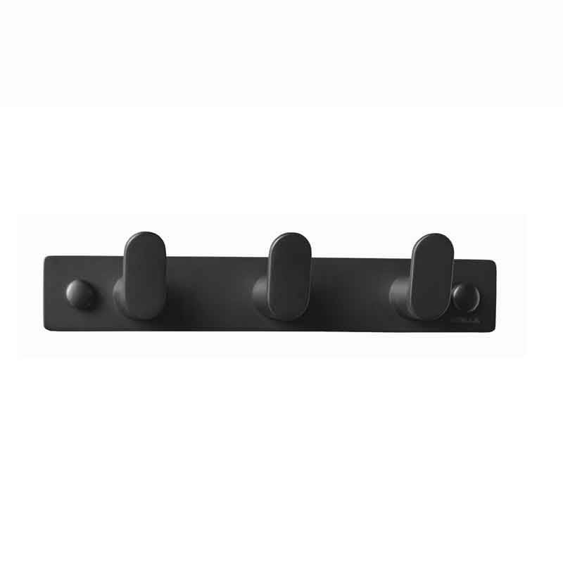 cenotes Universal Black Handtuchhakenleiste 3 Haken oval