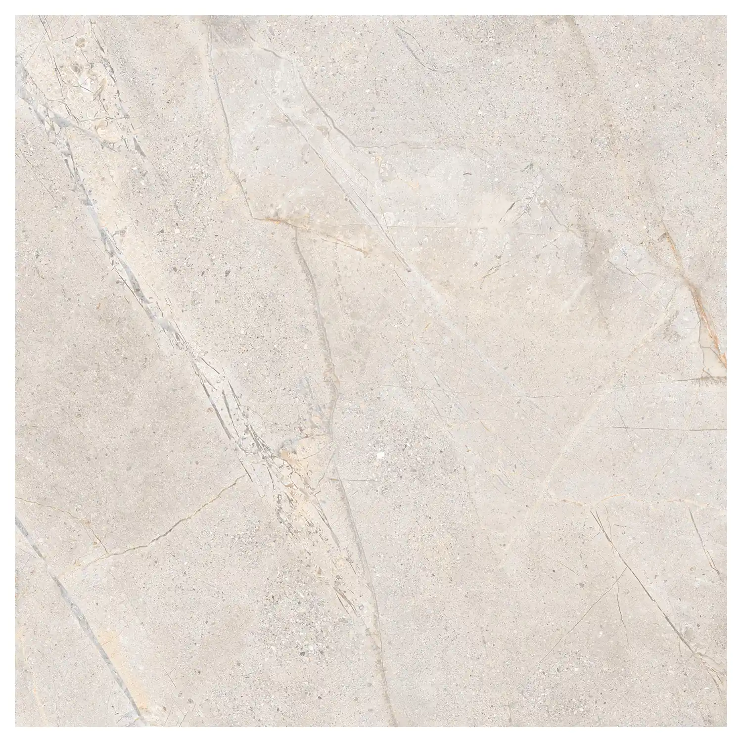 Steinoptik Fliese Crust Light Grey 120 x 120 cm