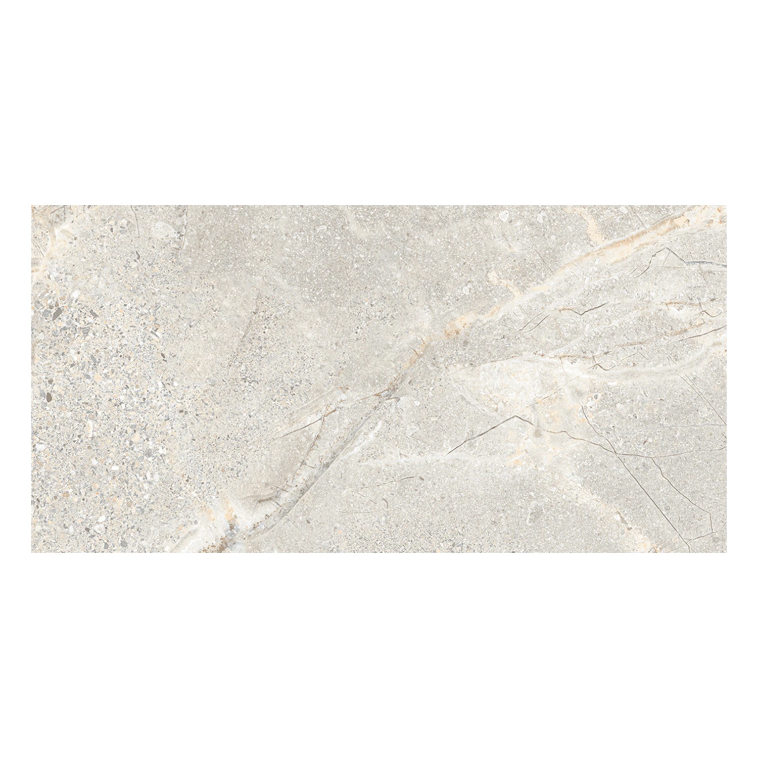 Steinoptik Fliese Crust Light Grey 30 x 60 cm