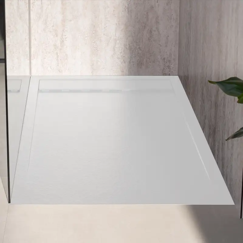 Marmor-Polymer Duschwanne HSK Reta mit Rinnenablauf