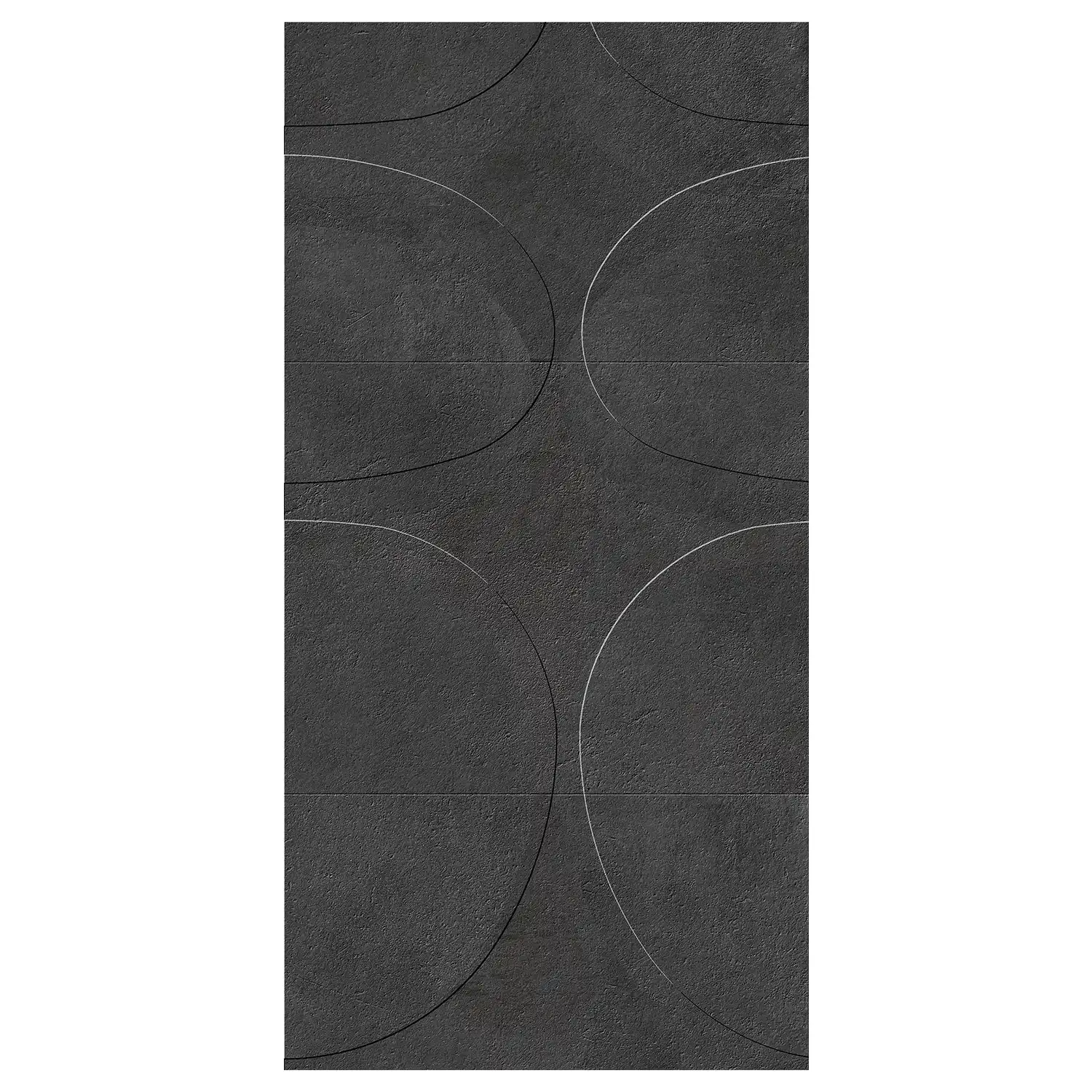 Betonoptik Wandfliese I Cementi Lito 3D Black 60 x 120 cm