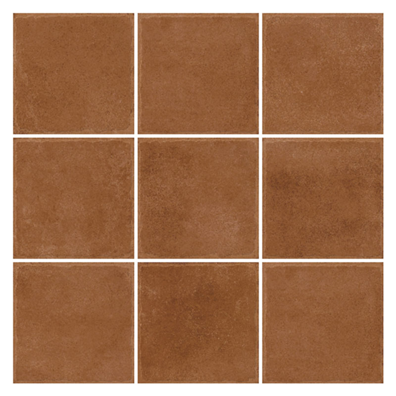 Landhaus Retro Wandfliese Block Terracotta Glossy 14,4 x 14,4 cm