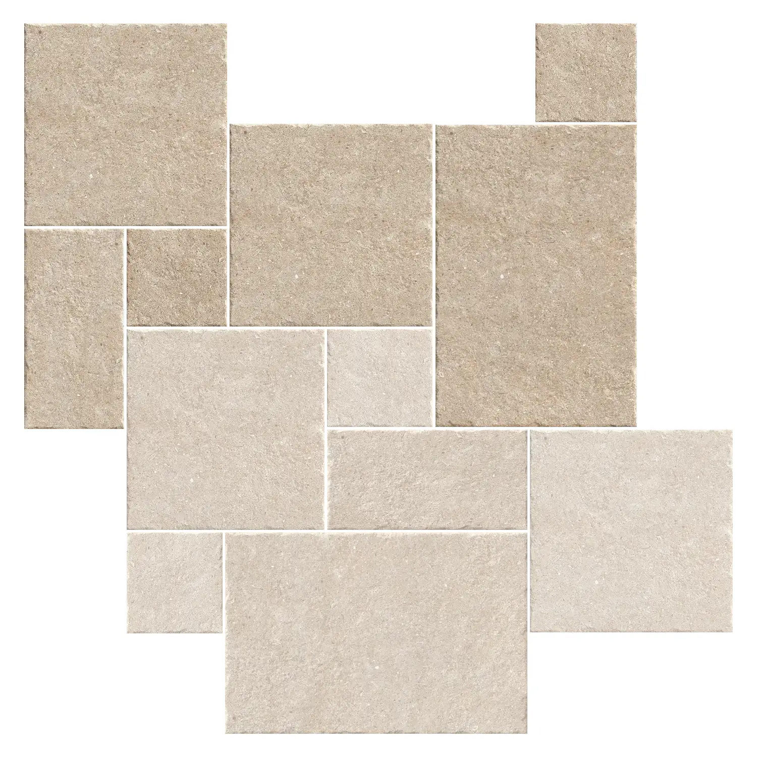 Steinoptik Fliese Sedimenti Sand Tumbled Römischer Verband
